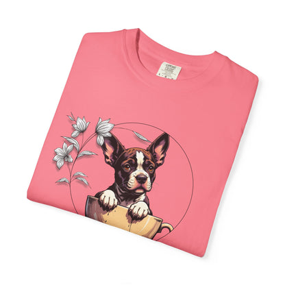 Coffee Pup Unisex Garment-Dyed T-shirt