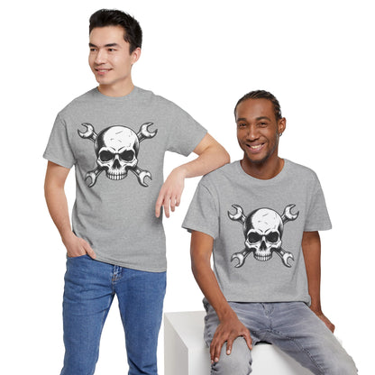 Mechanic Skull Tee — Wrench Crossbones Graphic T-Shirt