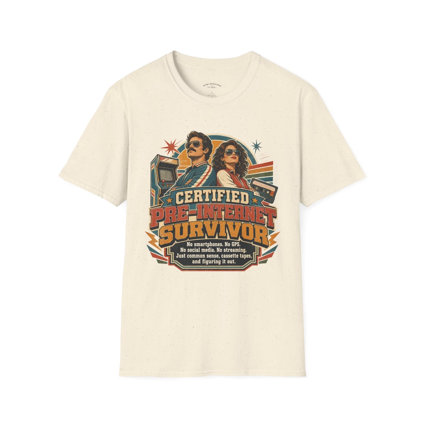 Certified Pre-Pandemic Survivor T-Shirt — Retro 70s Vintage Graphic