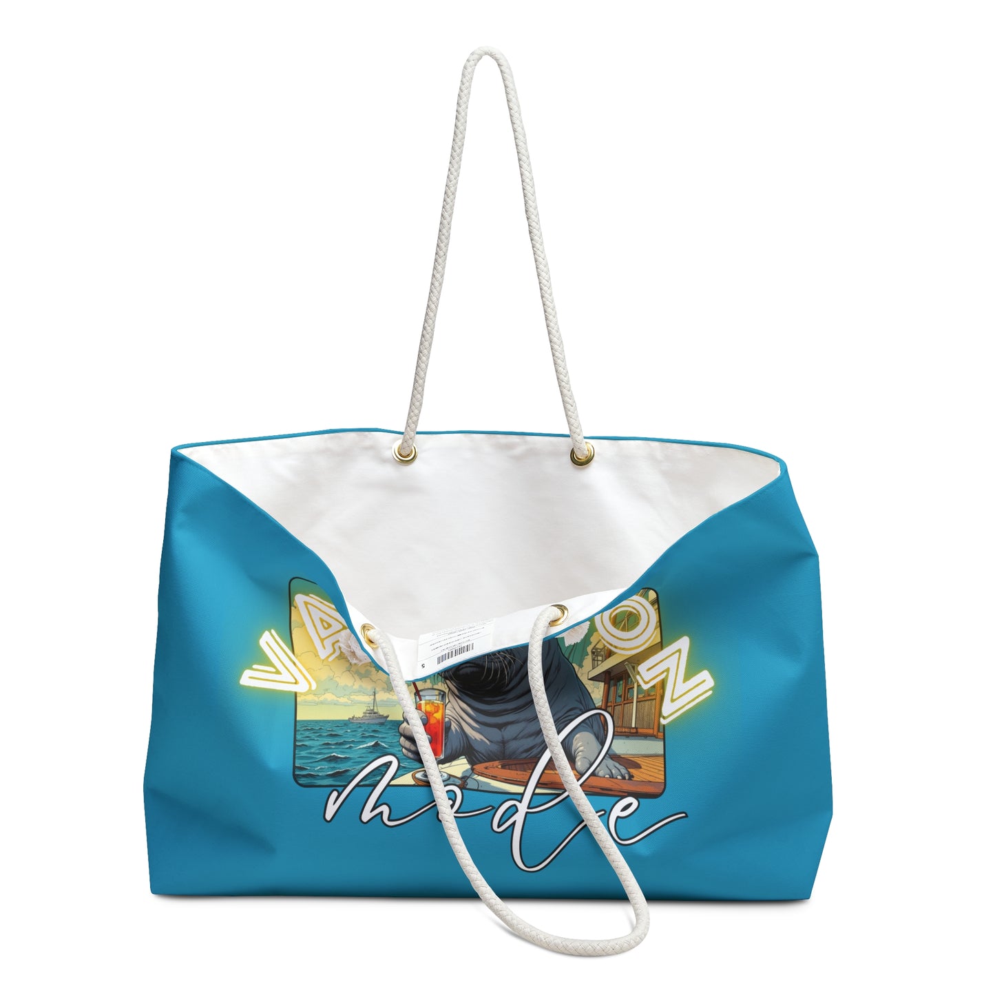 Vacation Mode Weekender Bag – Fun Beach Travel Tote with Seal Design