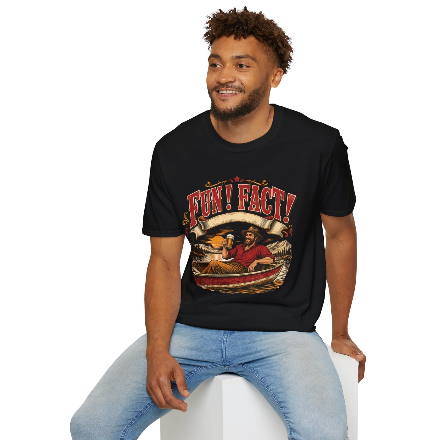 Fun! Fact! T-Shirt — Vintage Beer Drinker Graphic Tee
