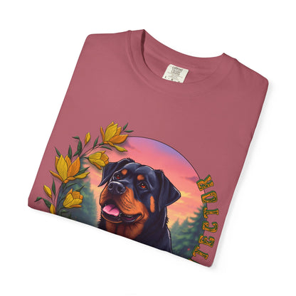 Gentle Protection Unisex Garment-Dyed T-shirt | Dog Lover Gift | Floral Design