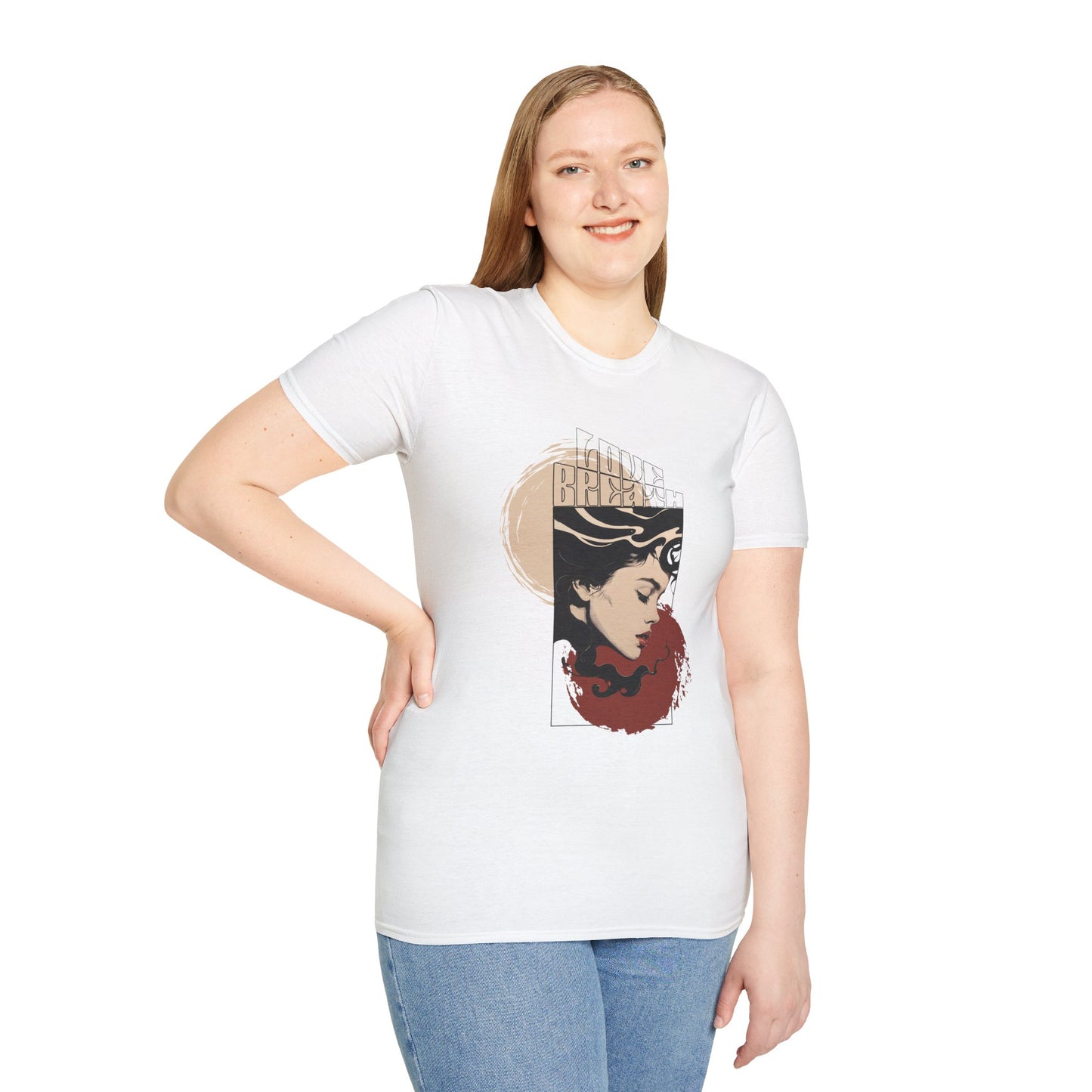 T-Shirt — Vintage Art Nouveau Woman Graphic Tee (Brave)