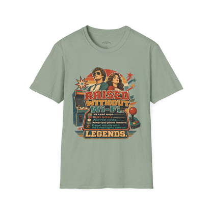 Raised Without Wi‑Fi T-Shirt — Retro 'Legends' Vintage Graphic Tee
