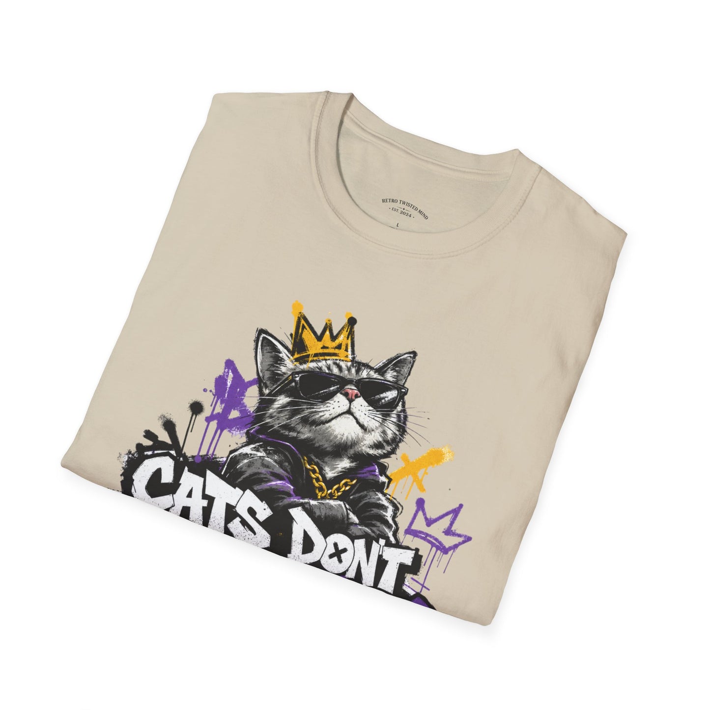 Cat Graphic Tee — "Cats Don't Have Owners They Have Staff"