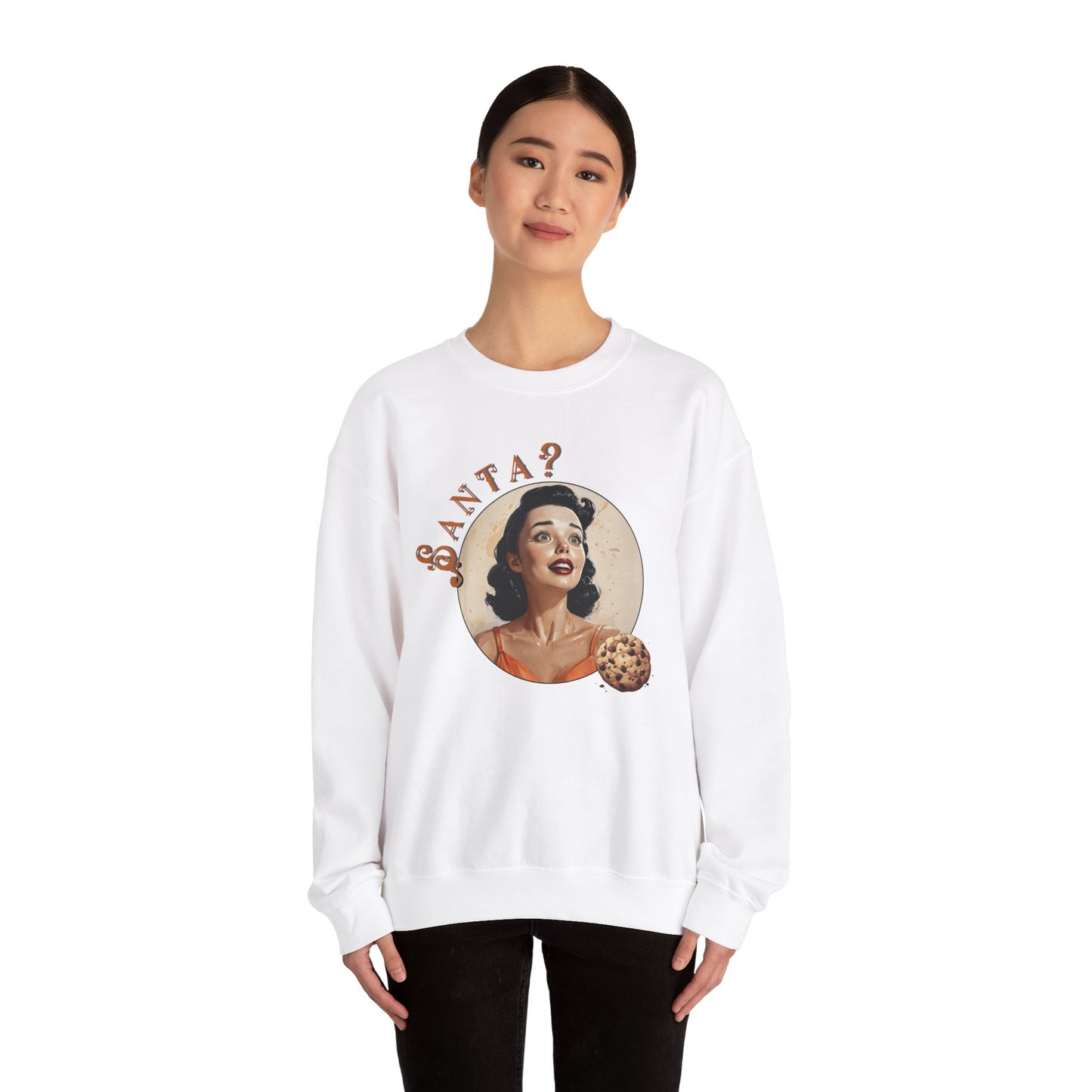 Funny Cookie Lover Sweatshirt - Retro Design - Santa? Christmas
