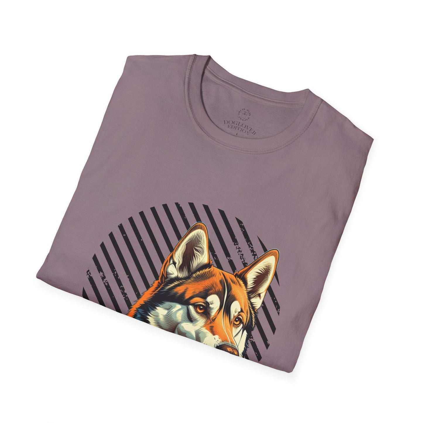 Pure Love Unisex Softstyle T-Shirt - Orange Dog Design