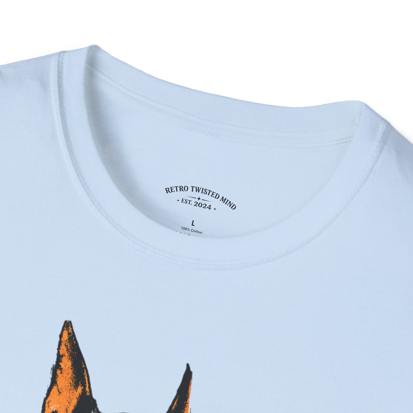 Doberman Graphic Tee — 'No, Thank You' Street Art T-Shirt