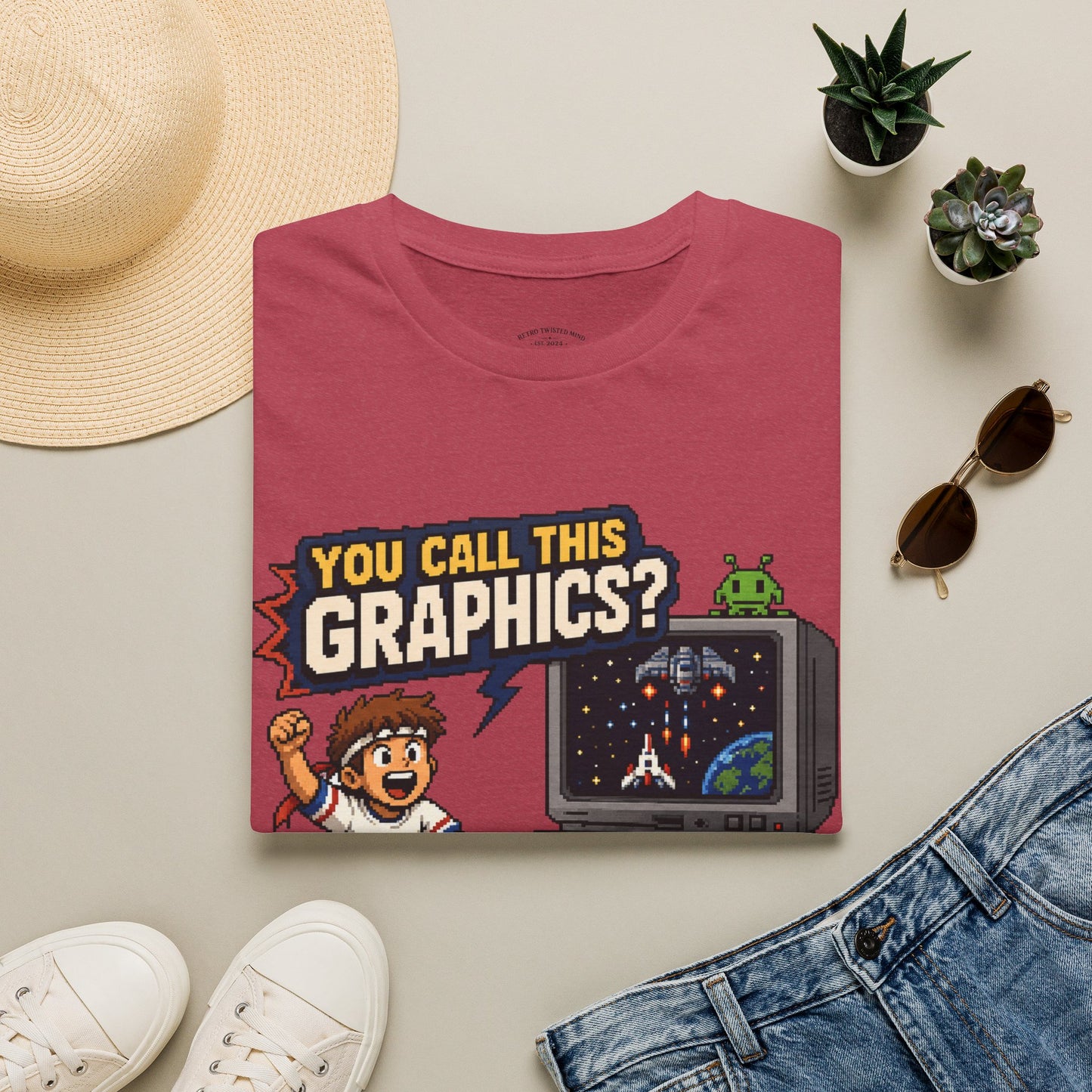 T-Shirt — "You Call This Graphics?" Retro Gamer Vintage Video Game Tee