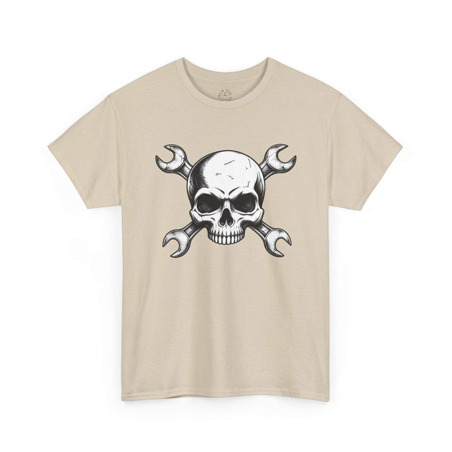 Mechanic Skull Tee — Wrench Crossbones Graphic T-Shirt