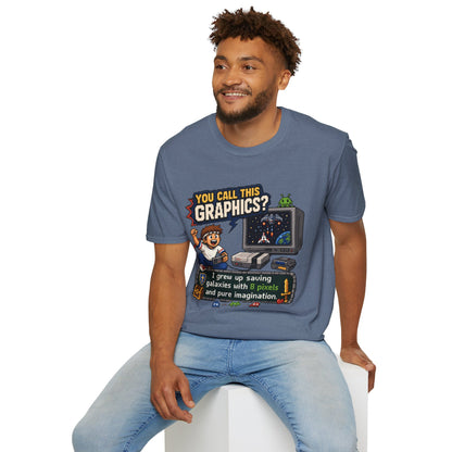 T-Shirt — "You Call This Graphics?" Retro Gamer Vintage Video Game Tee