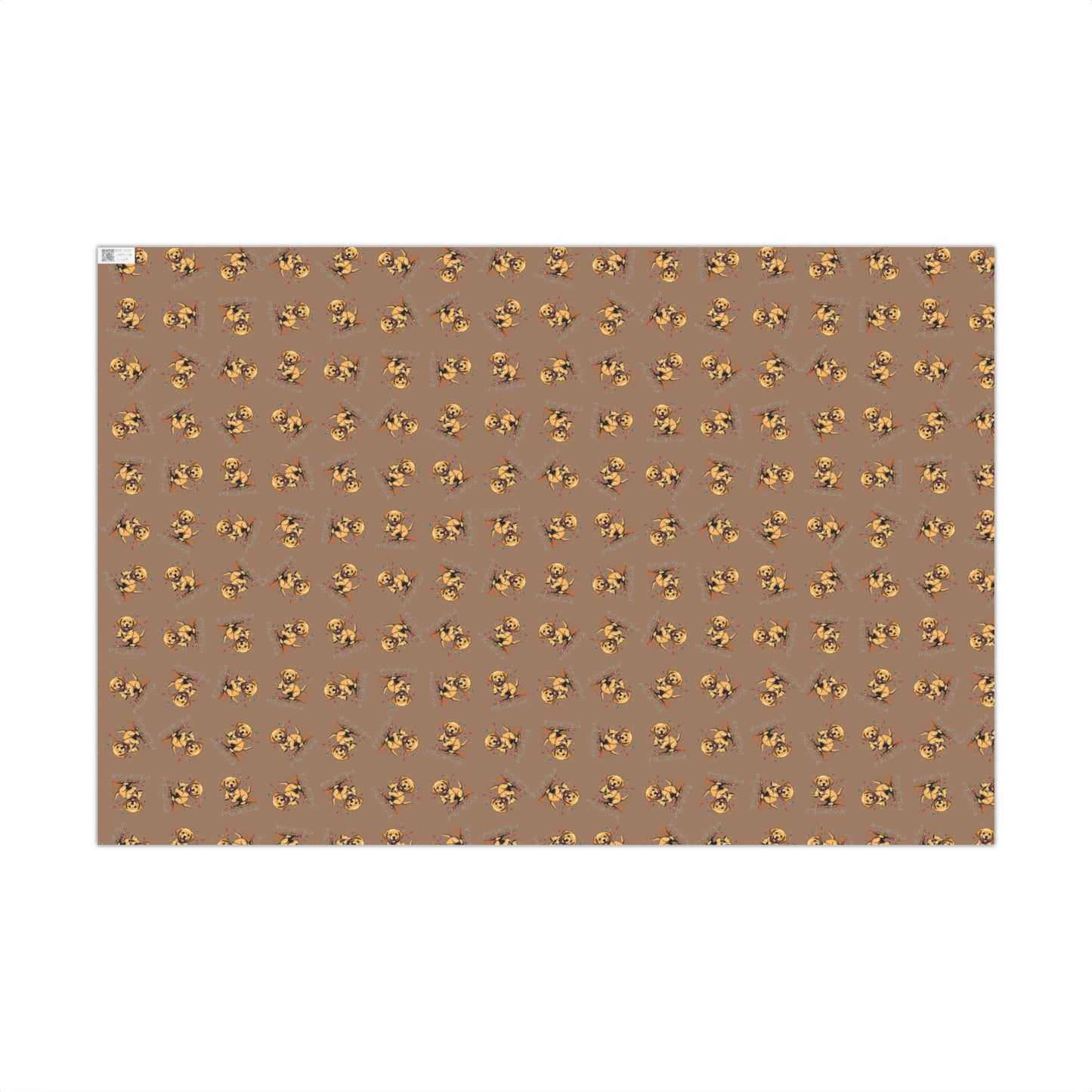 Gift Wrap Paper - Cute Puppy Pattern Brown Wrapping Paper for Pet Lovers, Holiday & Birthday Gift Wrap
