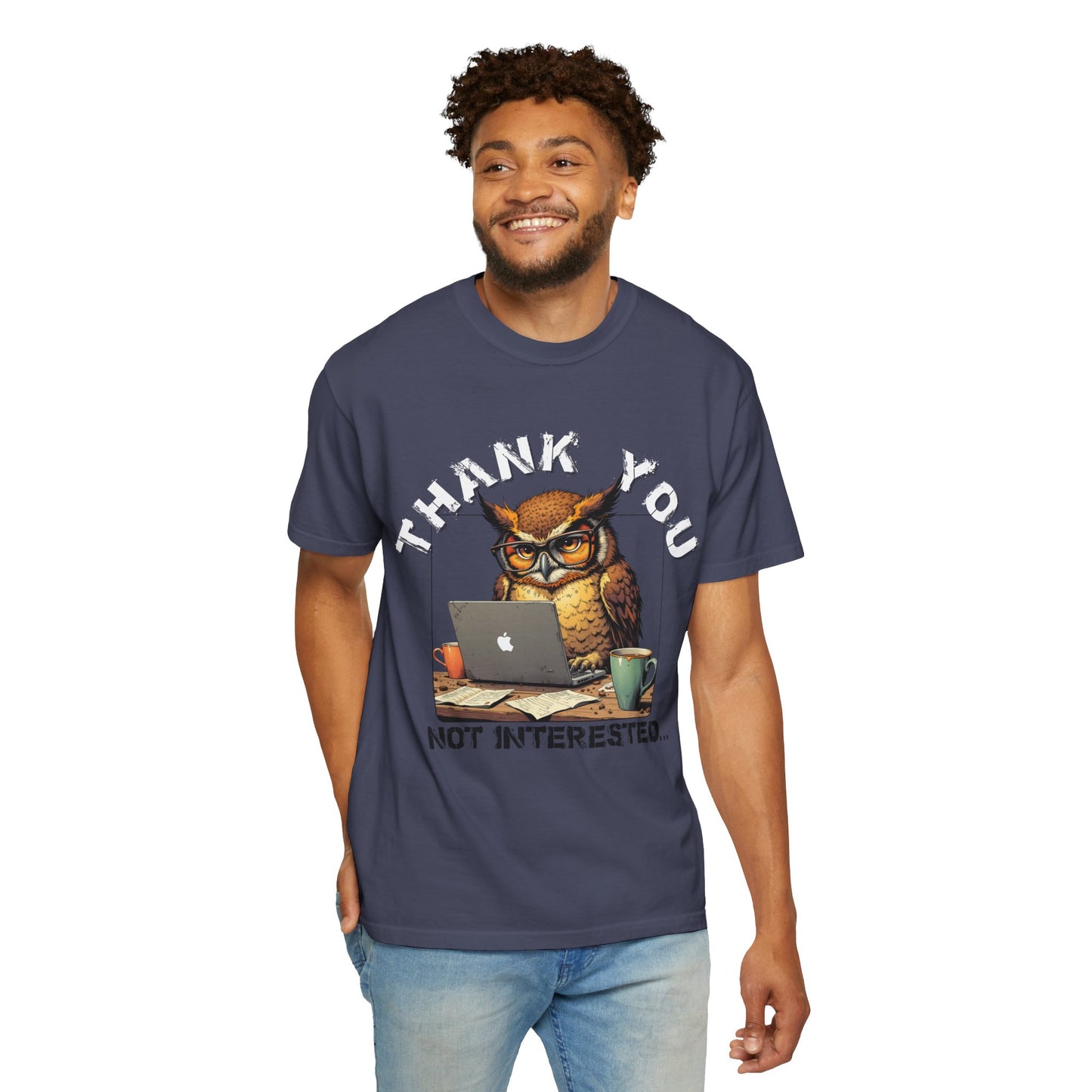 Owl 'Thank You, Not Interested' Graphic T-Shirt