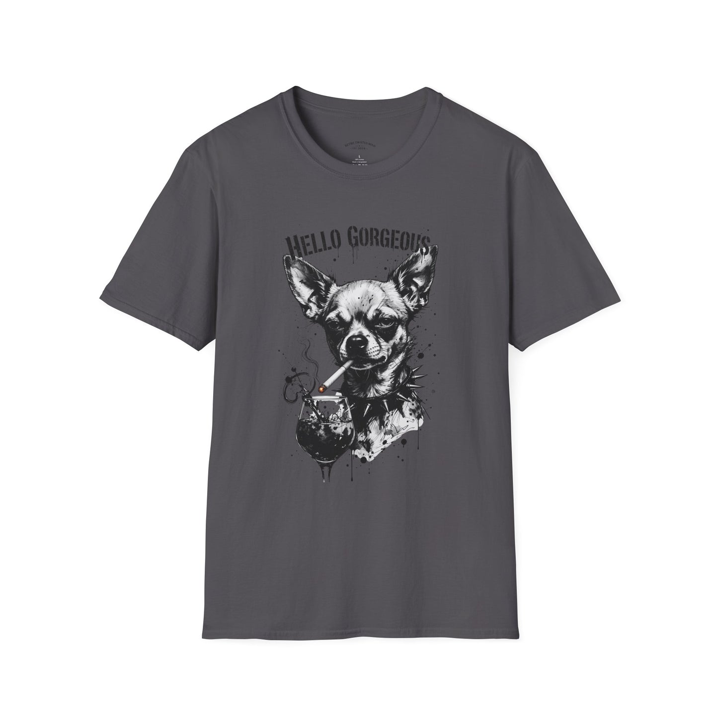 Chihuahua 'Hello Gorgeous' Tee - Cute Dog Graphic T-Shirt