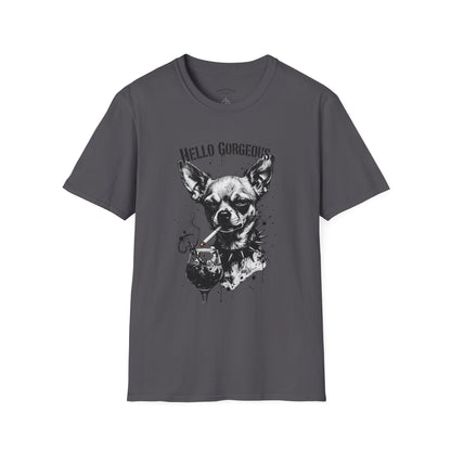 Chihuahua 'Hello Gorgeous' Tee - Cute Dog Graphic T-Shirt