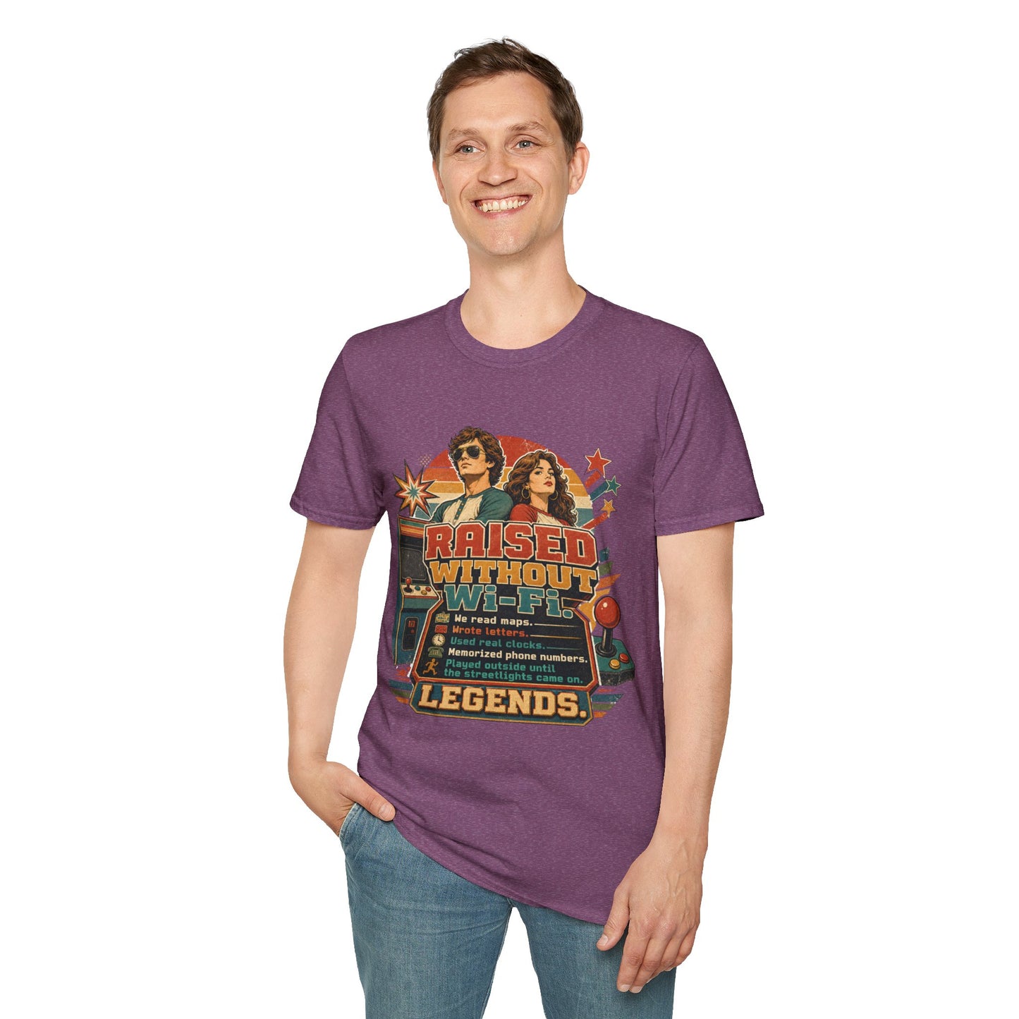 Raised Without Wi‑Fi T-Shirt — Retro 'Legends' Vintage Graphic Tee