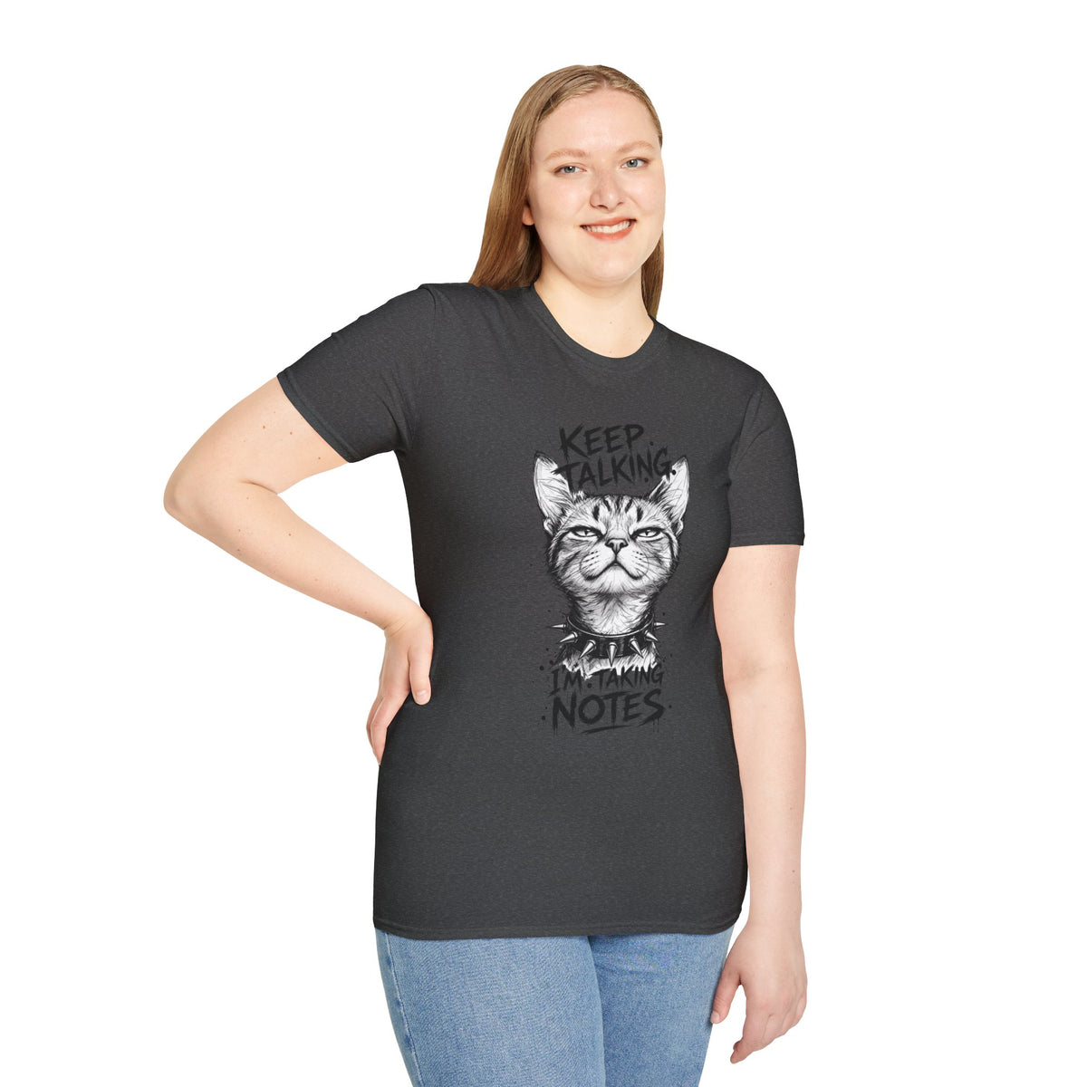 Keep Talking I'm Taking Notes Cat T‑Shirt