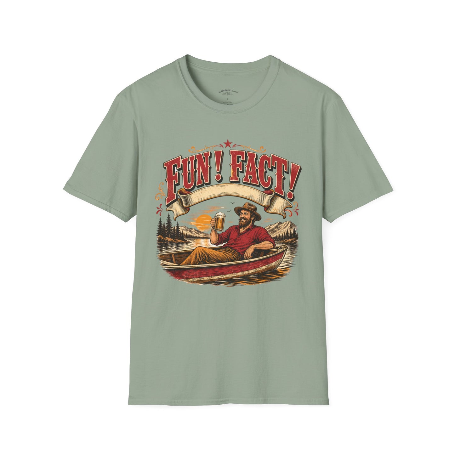Fun! Fact! T-Shirt — Vintage Beer Drinker Graphic Tee