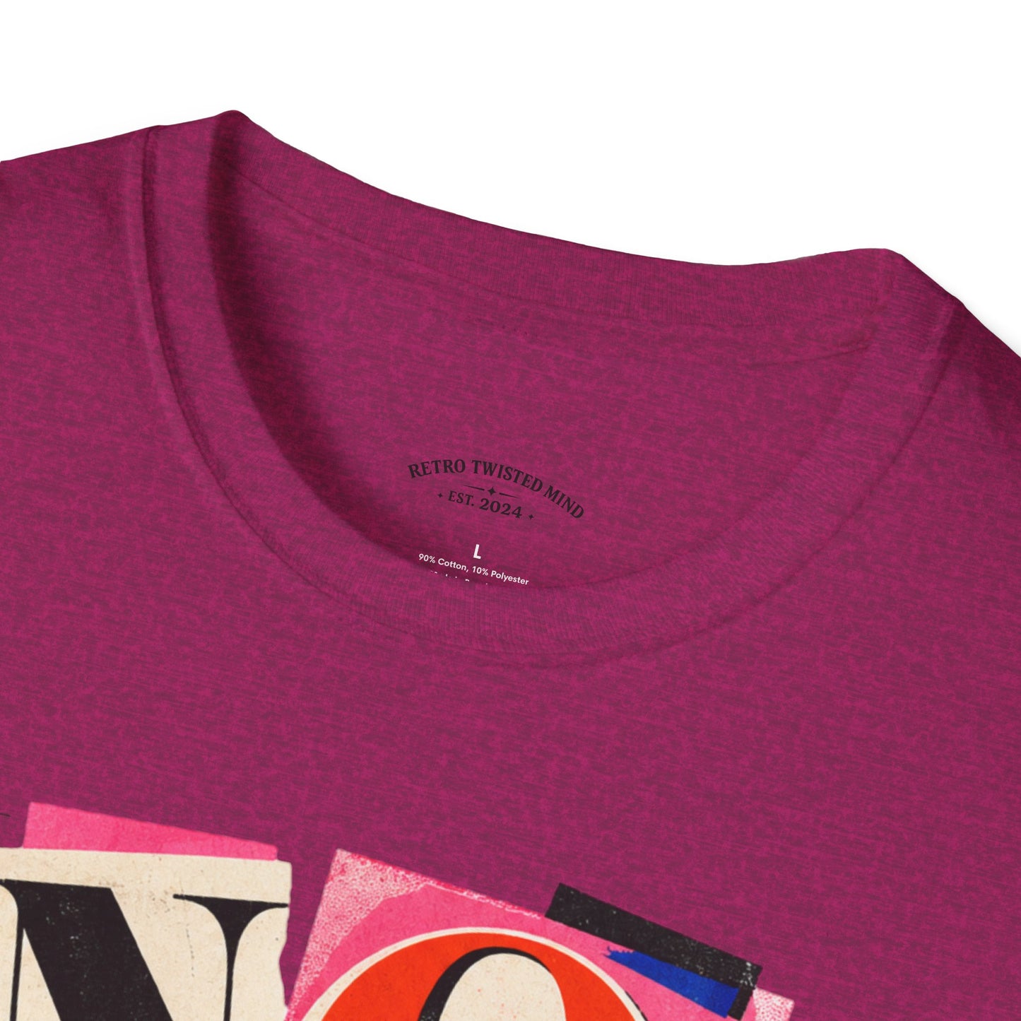 No, Thank You Graphic Tee — Colorful Bold Lettering T‑Shirt