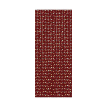 Christmas Dog Pattern Gift Wrap Paper — Festive Red Wrapping Sheets