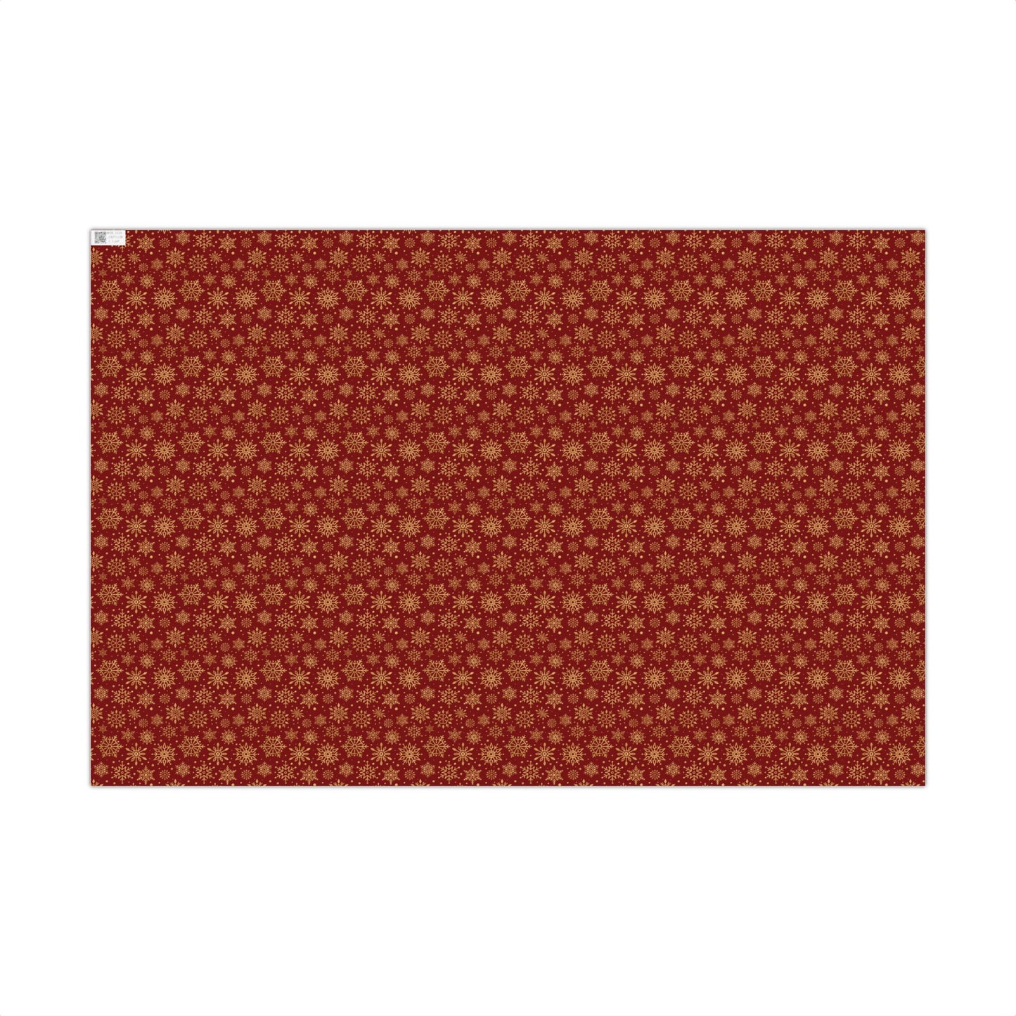 Holiday Snowflake Gift Wrap Paper – Red & Gold Christmas Wrapping Sheets