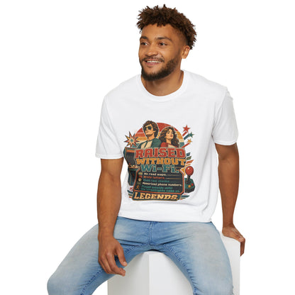 Raised Without Wi‑Fi T-Shirt — Retro 'Legends' Vintage Graphic Tee