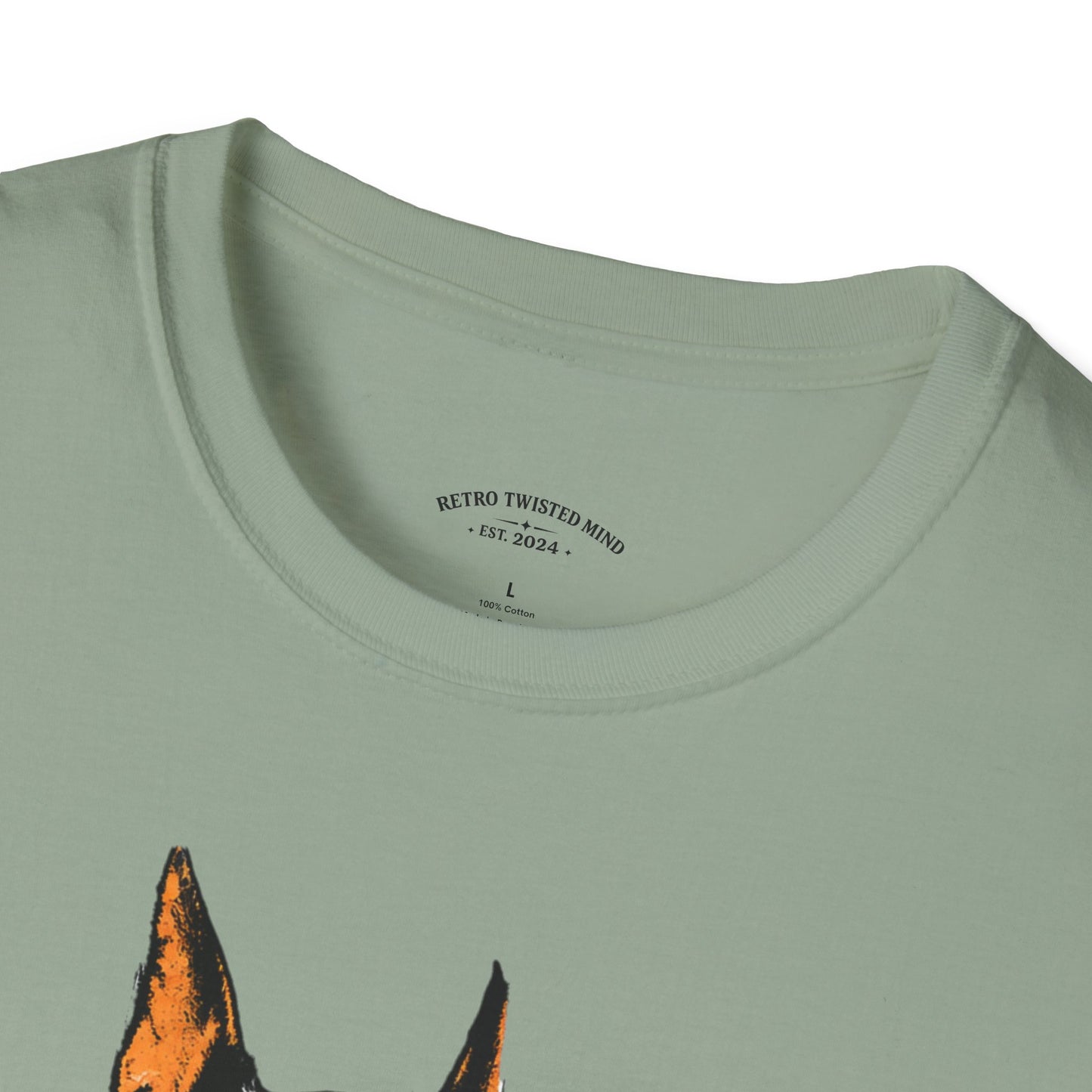 Doberman Graphic Tee — 'No, Thank You' Street Art T-Shirt
