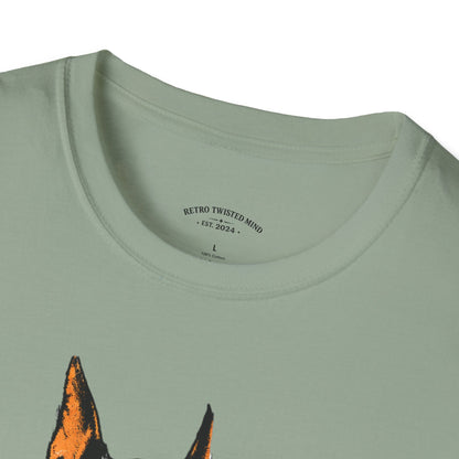 Doberman Graphic Tee — 'No, Thank You' Street Art T-Shirt
