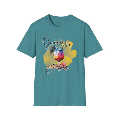 Summer Colors T-Shirt, Unisex Tee for Beach Days, Vacation Style, Summer Outing, Travel Shirt, Gift for Him/Her