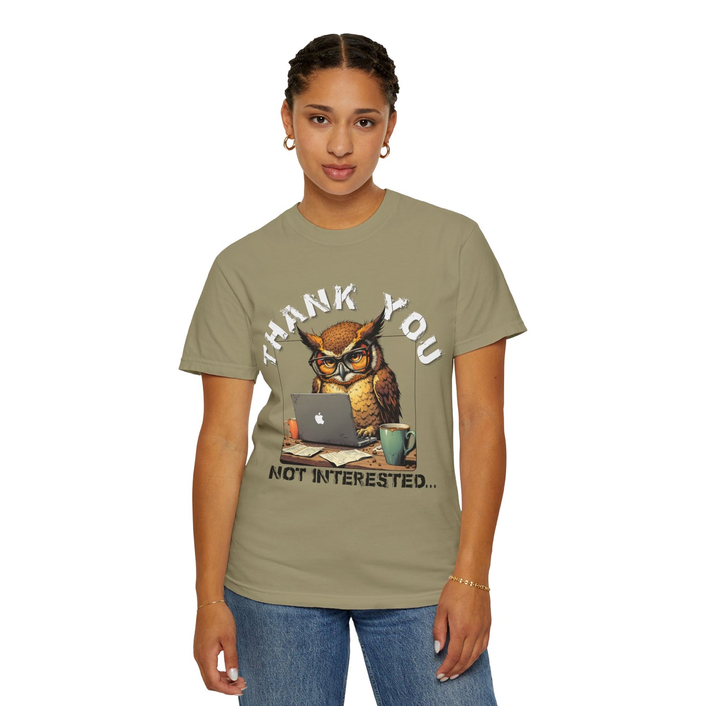 Owl 'Thank You, Not Interested' Graphic T-Shirt