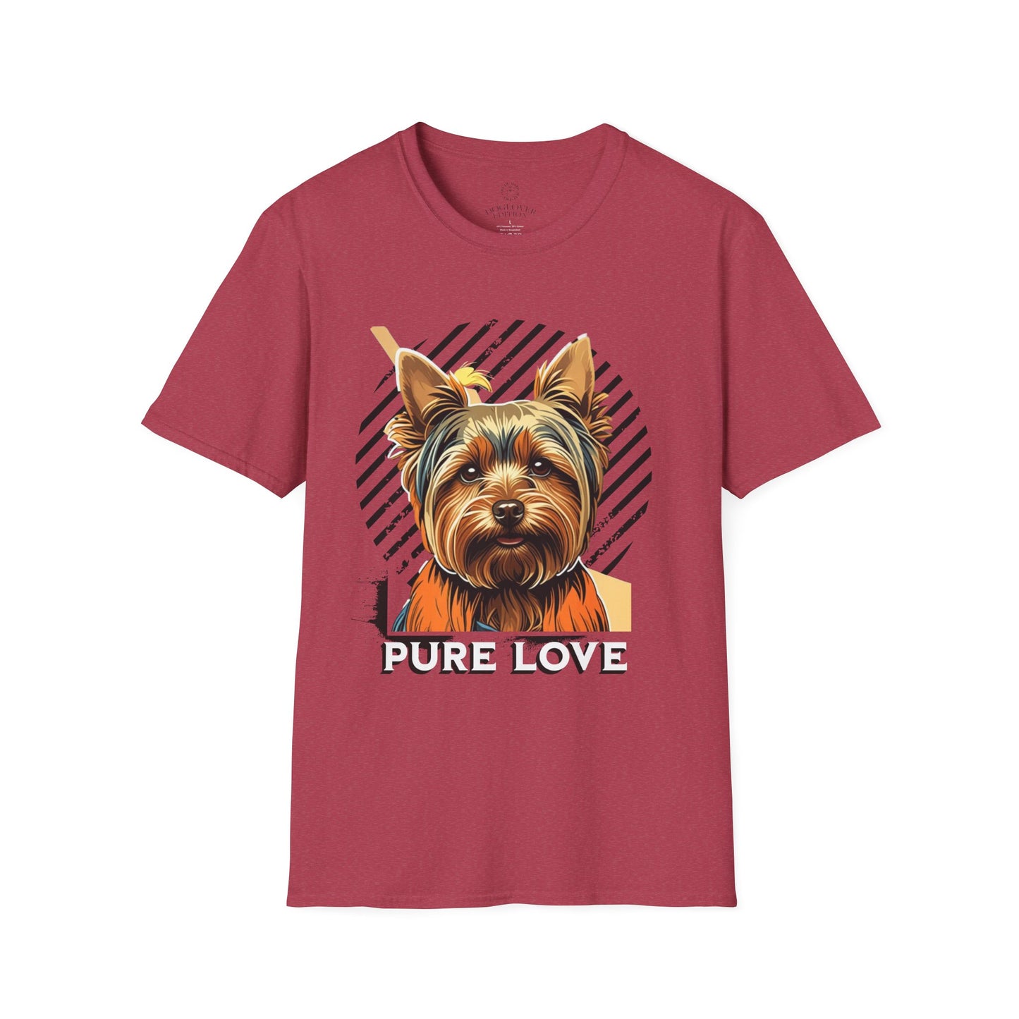 Pure Love Yorkie Unisex Softstyle T-Shirt - Perfect Gift for Dog Lovers