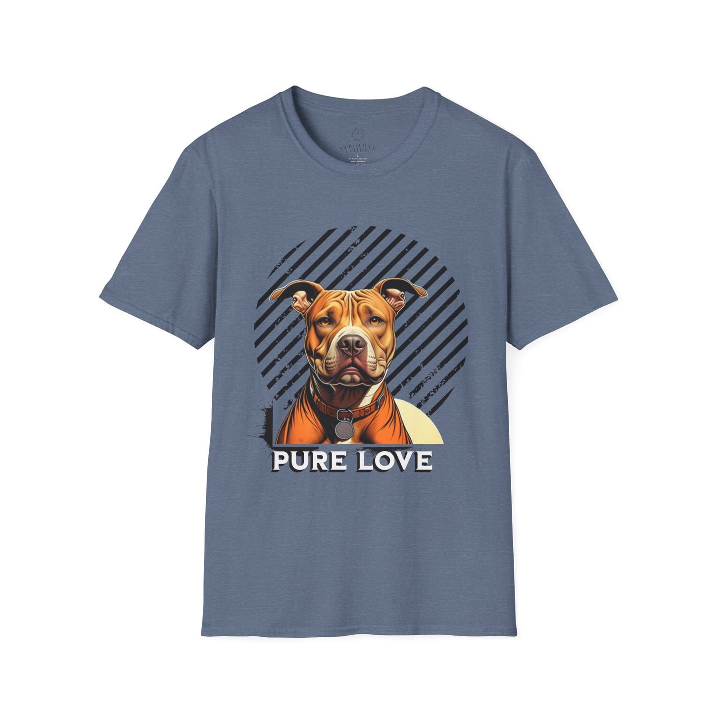 Pure Love Unisex Softstyle T-Shirt - Pitbull Design