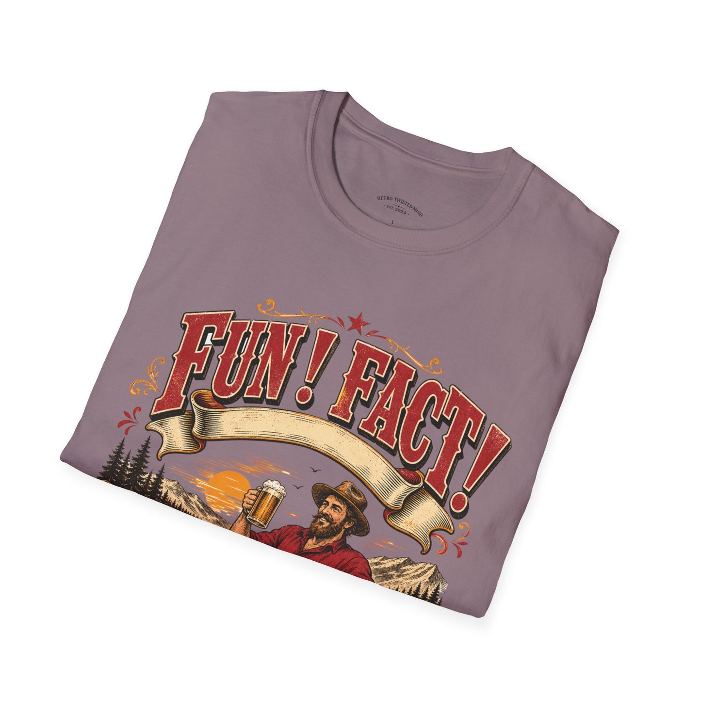 Fun! Fact! T-Shirt — Vintage Beer Drinker Graphic Tee