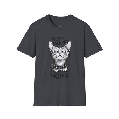 Keep Talking I'm Taking Notes Cat T‑Shirt