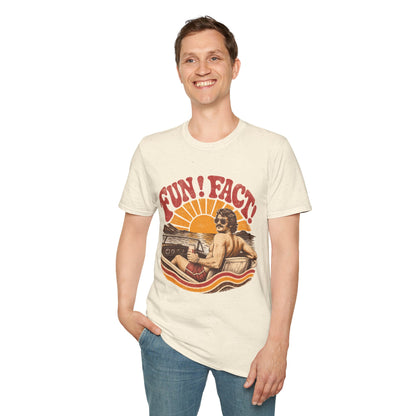 Retro 'FUN! FACT!' Surf Tee — Vintage Sunset Beach Graphic T-Shirt