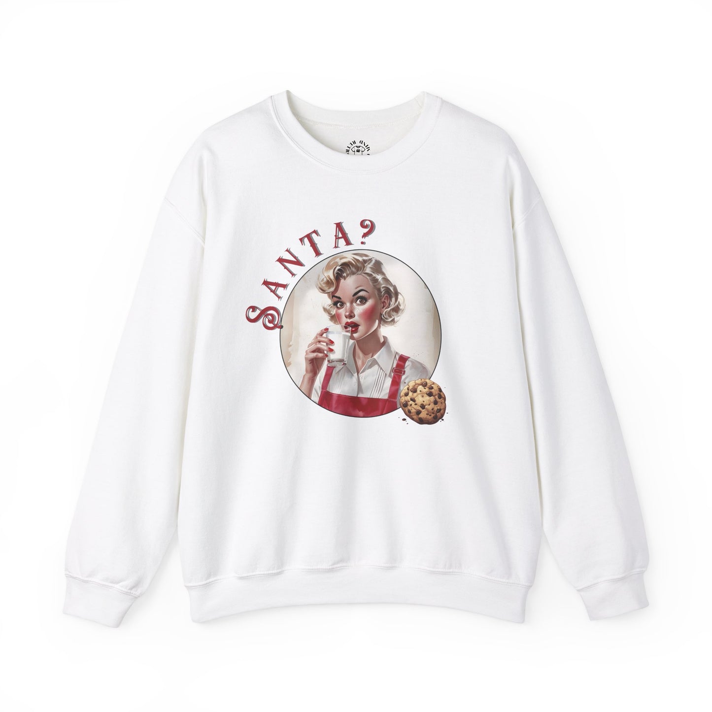 Funny Cookie Lover Sweatshirt - Retro Design - Santa? Christmas