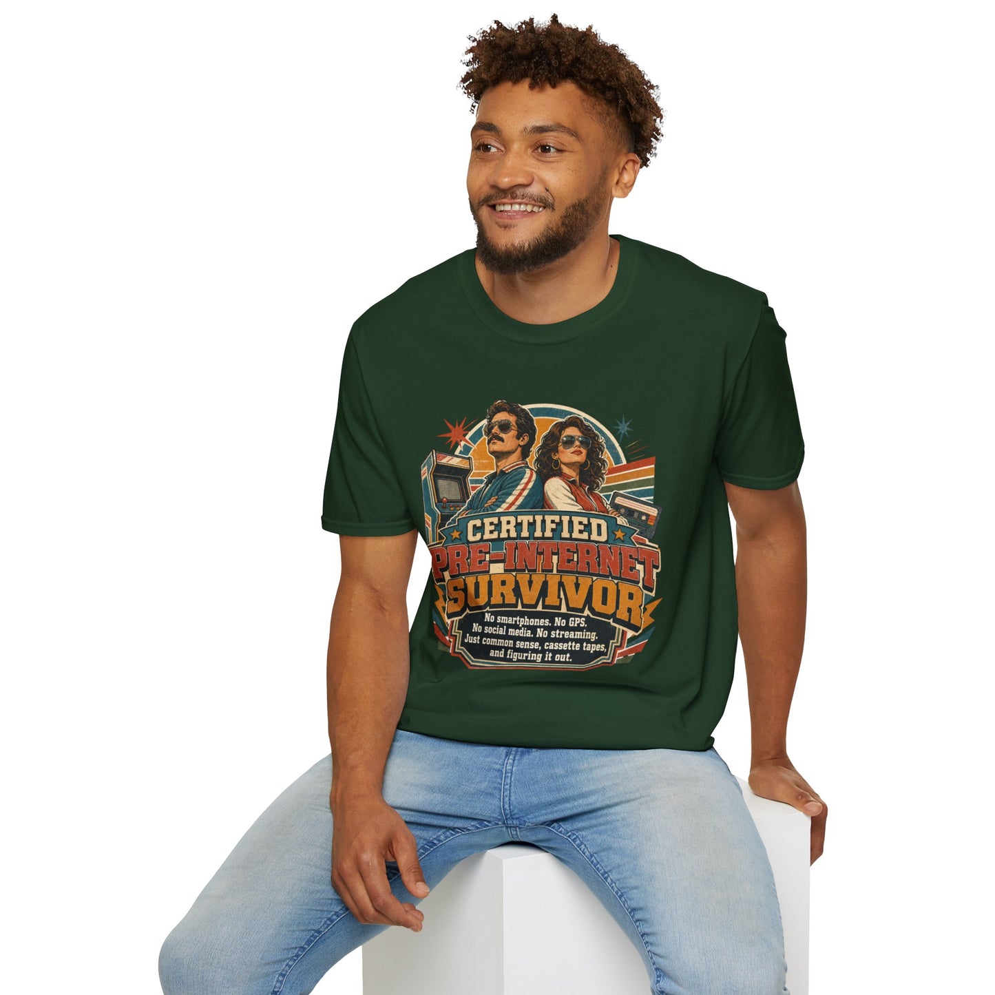 Certified Pre-Pandemic Survivor T-Shirt — Retro 70s Vintage Graphic