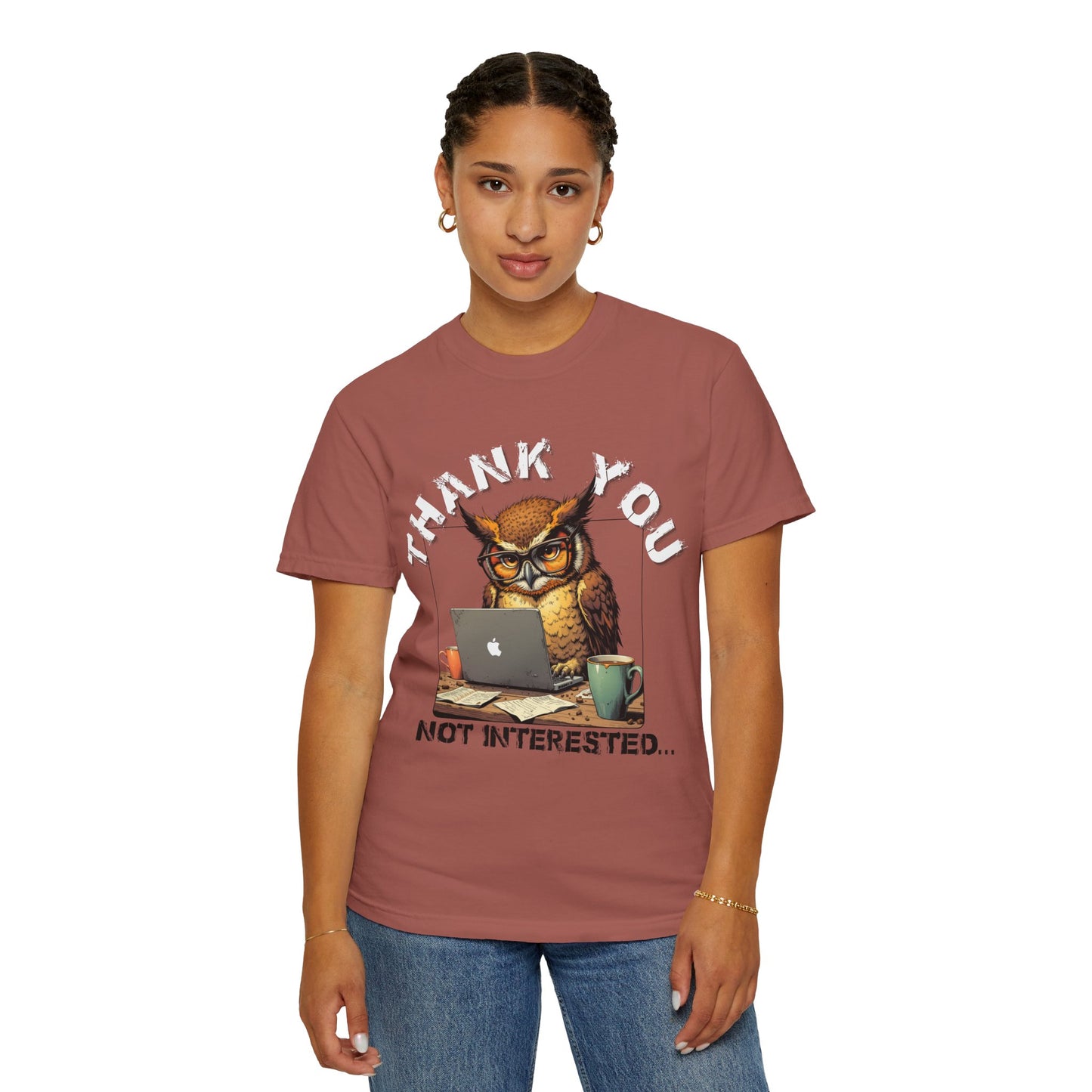 Owl 'Thank You, Not Interested' Graphic T-Shirt