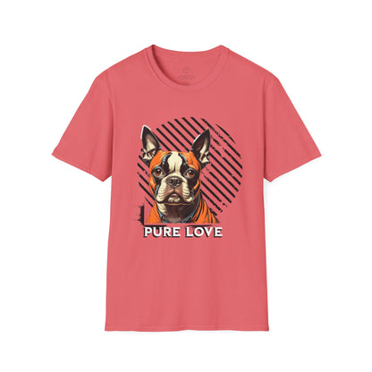 Pure Love French Bulldog T-Shirt | Unisex Softstyle Tee for Dog Lovers