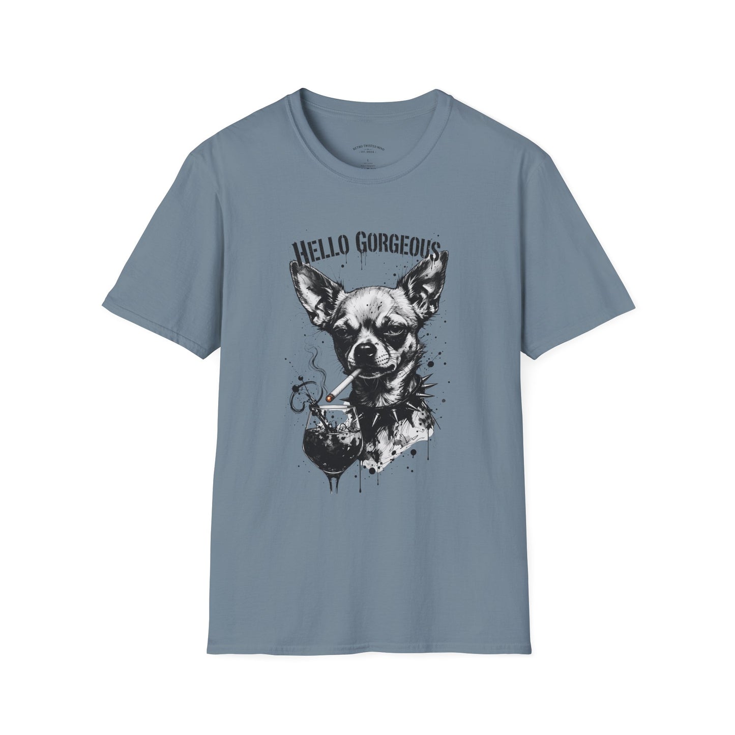 Chihuahua 'Hello Gorgeous' Tee - Cute Dog Graphic T-Shirt