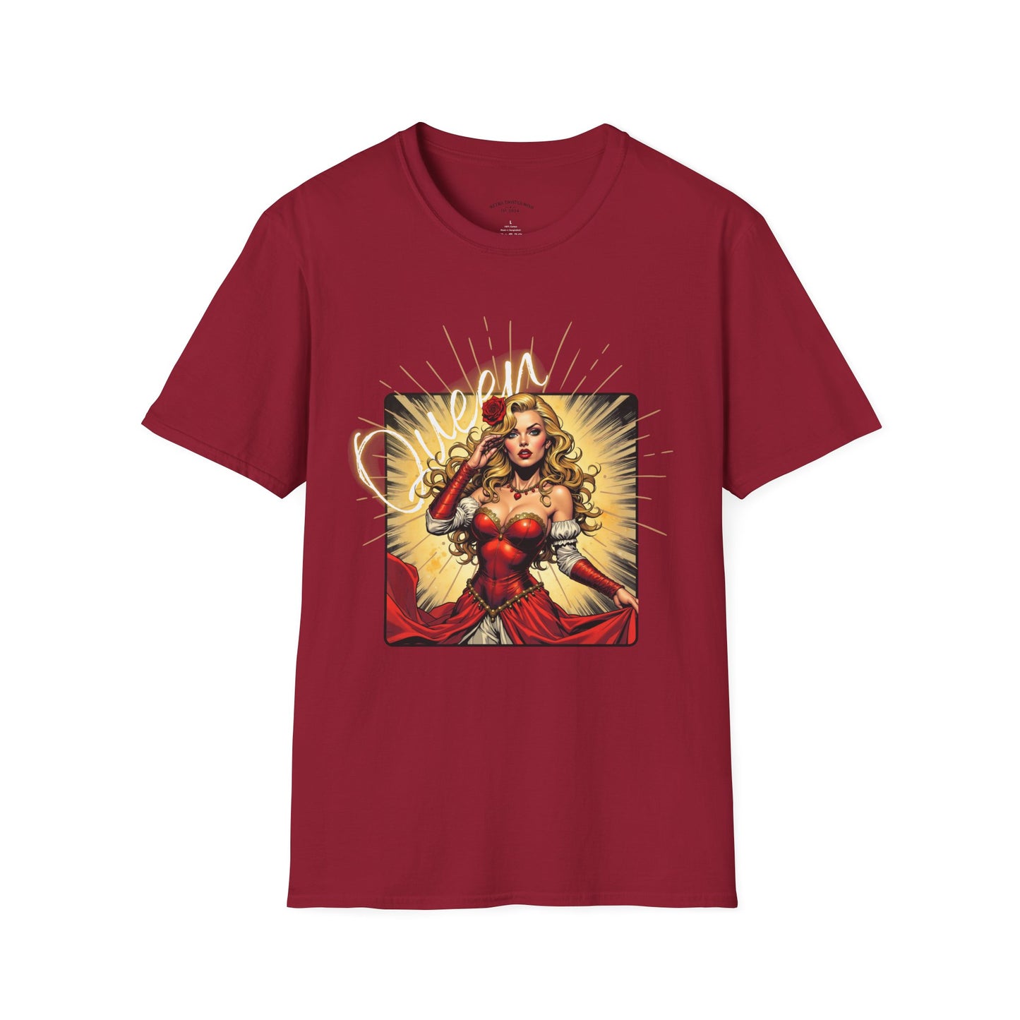 Empowered Women Unisex Softstyle T-Shirt - Bold & Confident Design, queen. girl