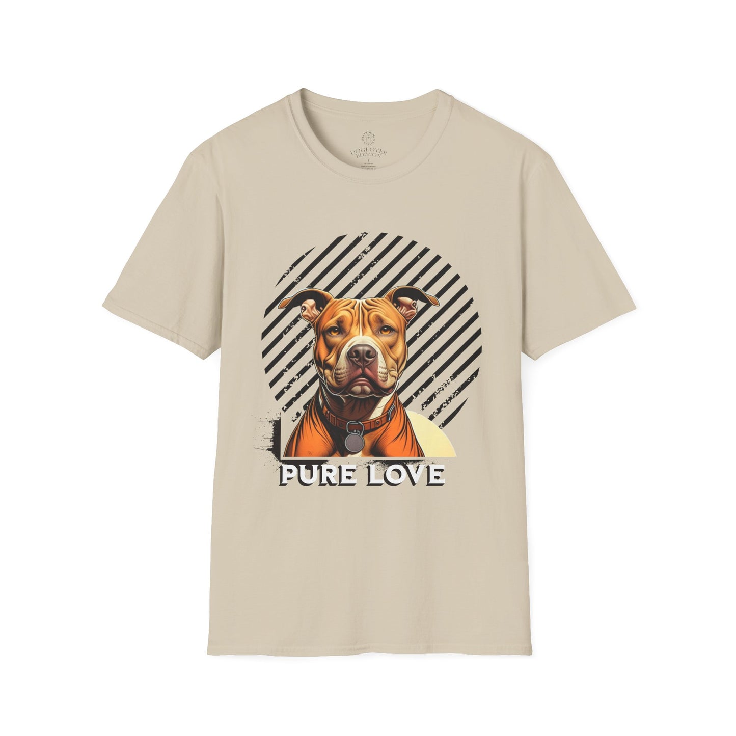 Pure Love Unisex Softstyle T-Shirt - Pitbull Design