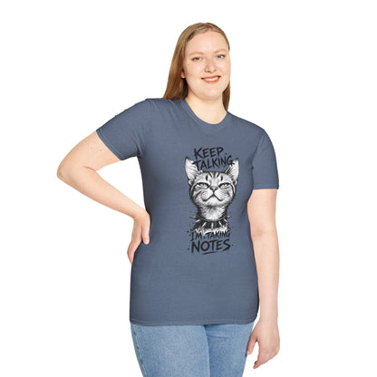 Keep Talking I'm Taking Notes Cat T‑Shirt