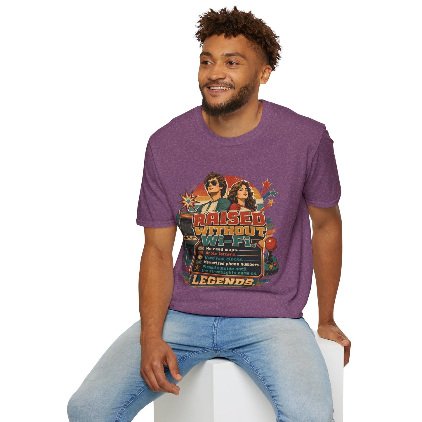 Raised Without Wi‑Fi T-Shirt — Retro 'Legends' Vintage Graphic Tee