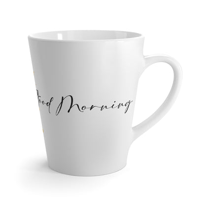 Owl Latte Mug - 'Good Morning' Ceramic Coffee Cup, Watercolor Owl Coffee Lover Gift