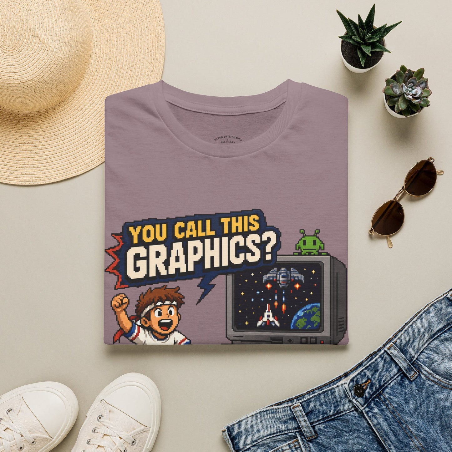 T-Shirt — "You Call This Graphics?" Retro Gamer Vintage Video Game Tee