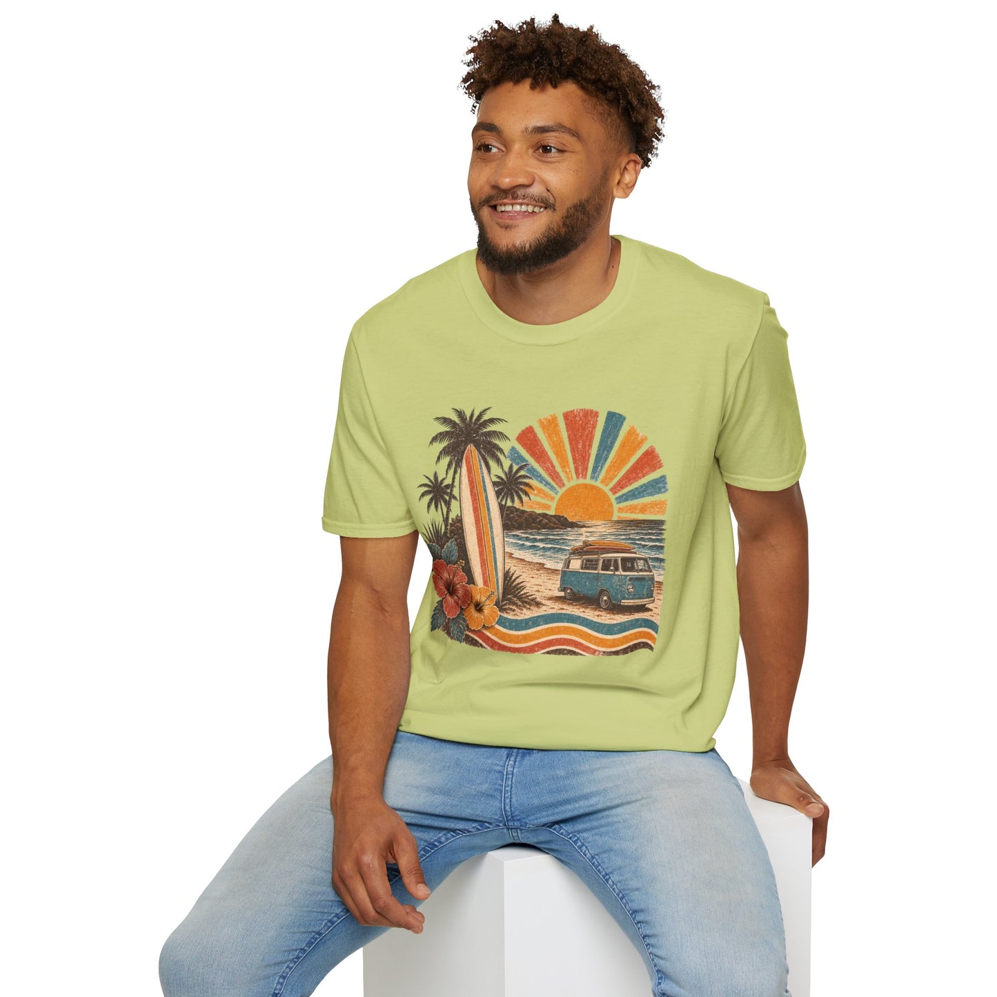 Retro Surf Sunset T-Shirt