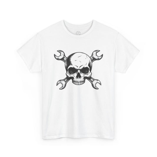 Mechanic Skull Tee — Wrench Crossbones Graphic T-Shirt