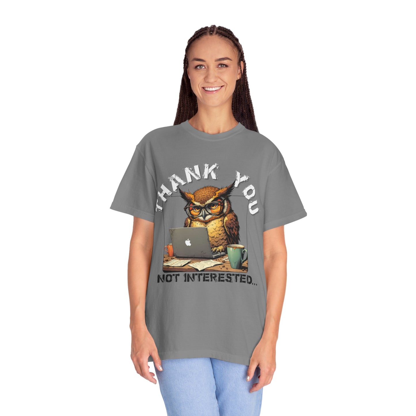 Owl 'Thank You, Not Interested' Graphic T-Shirt