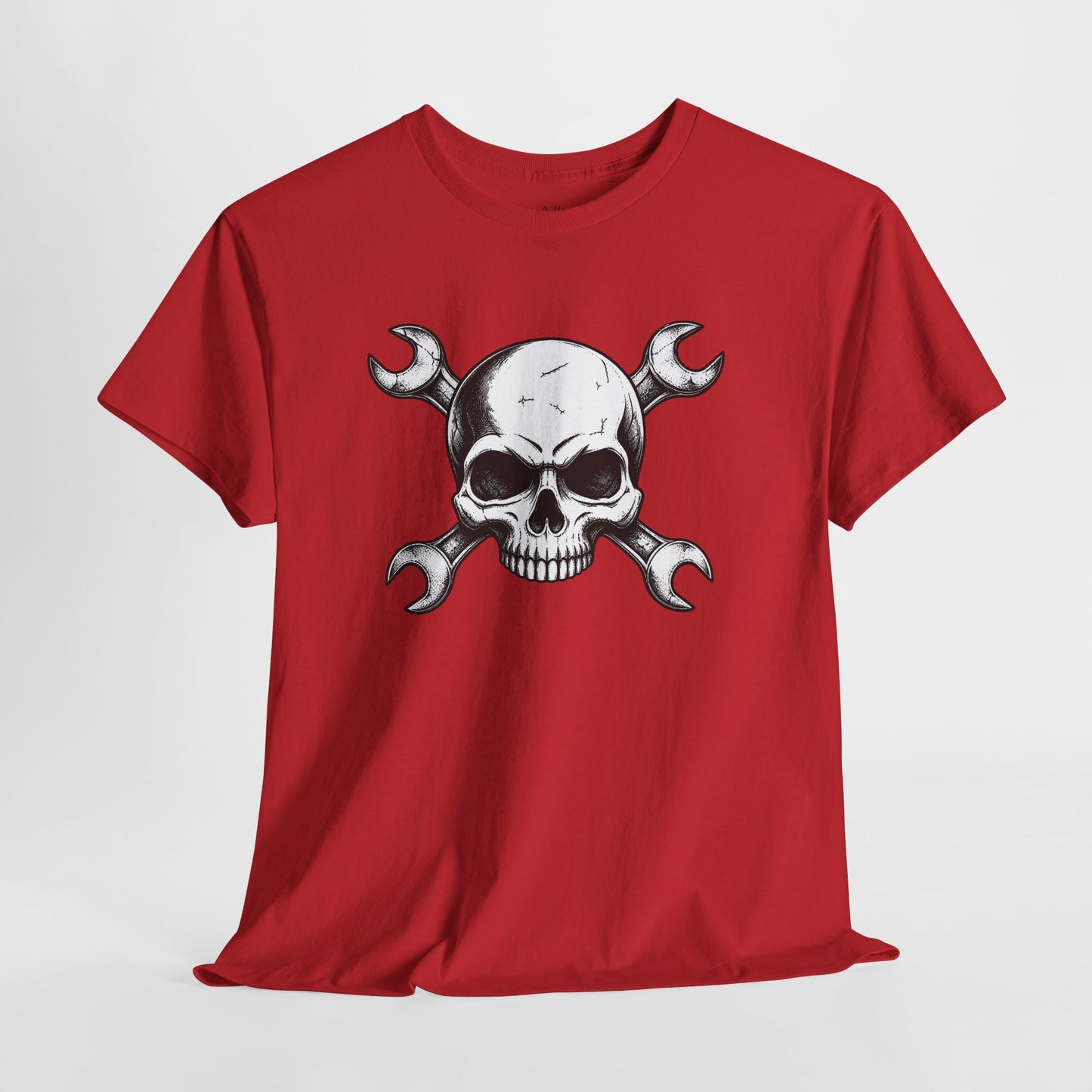 Mechanic Skull Tee — Wrench Crossbones Graphic T-Shirt